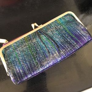 Hobo international iridescent strip bifold wallet